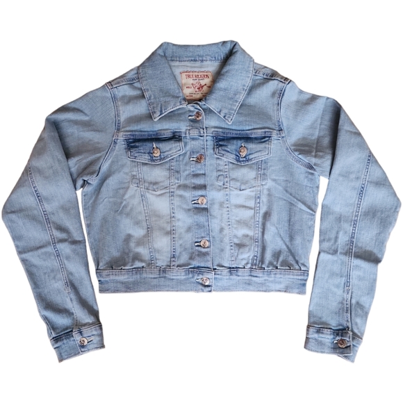 True Religion Jackets & Blazers - True Religion Denim Crop Jacket Stretch